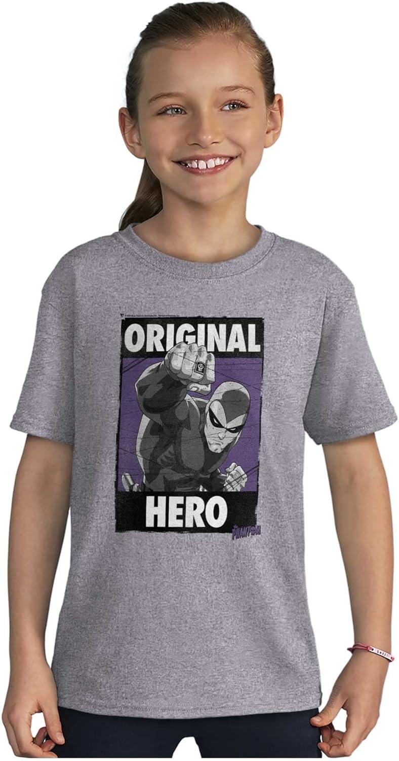 imageThe Phantom Original Hero Superhero Crewneck T Shirts Boy GirlSport Grey