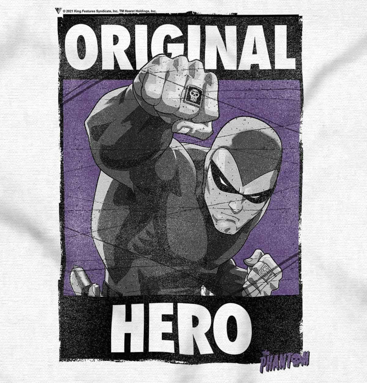 imageThe Phantom Original Hero Superhero Crewneck T Shirts Boy GirlWhite
