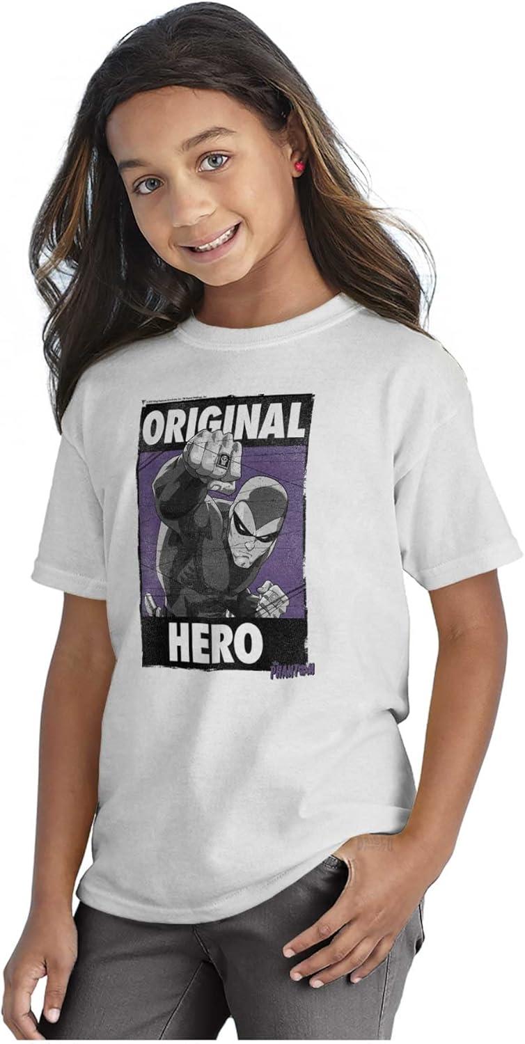 imageThe Phantom Original Hero Superhero Crewneck T Shirts Boy GirlWhite