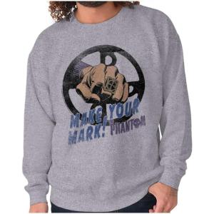 Brisco Brands The Phantom Make Your Mark Retro Sweatshirt for Men or Women(Sport Grey)