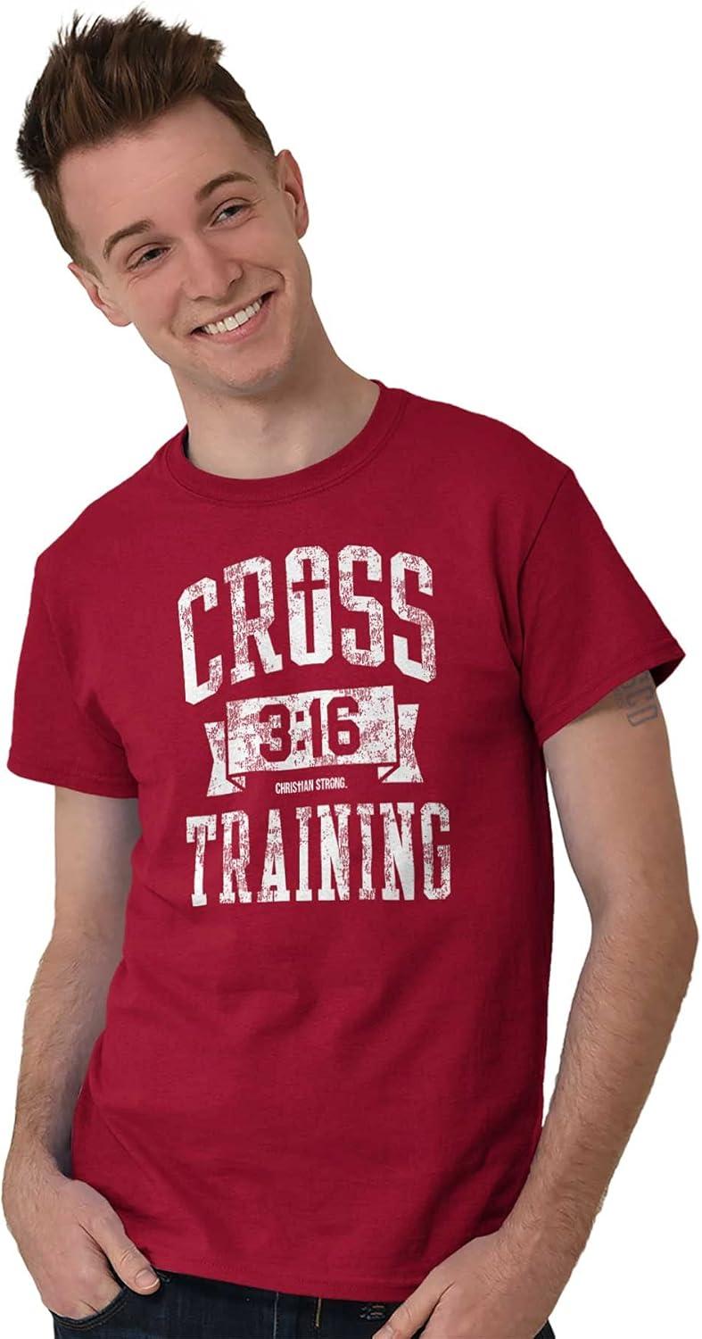 imageBrisco Brands Cross Training 316 Christian Graphic T Shirt Men or WomenCardinal Red