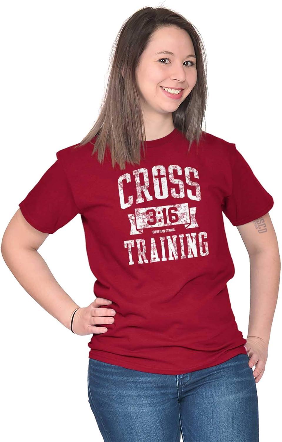 imageBrisco Brands Cross Training 316 Christian Graphic T Shirt Men or WomenCardinal Red