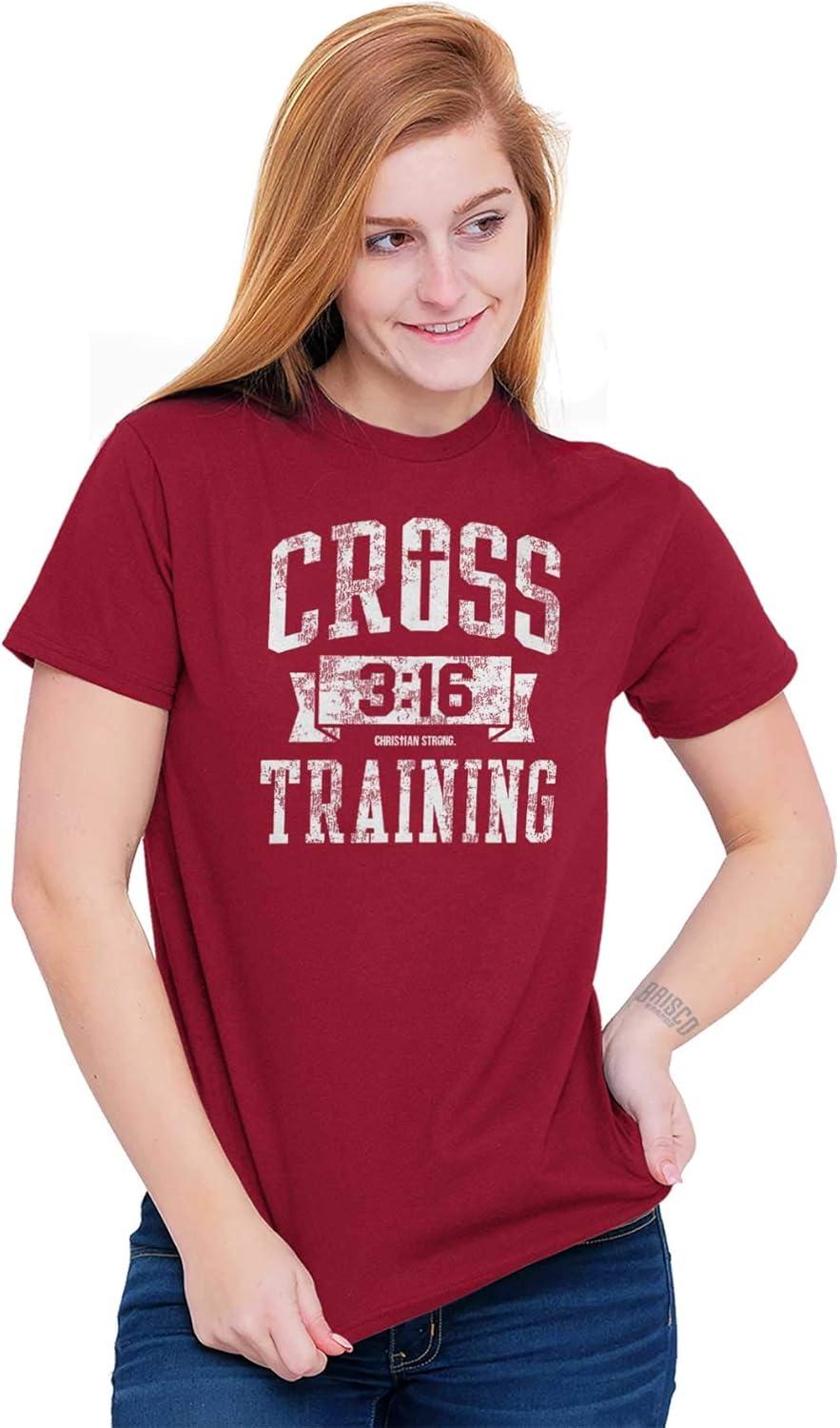 imageBrisco Brands Cross Training 316 Christian Graphic T Shirt Men or WomenCardinal Red