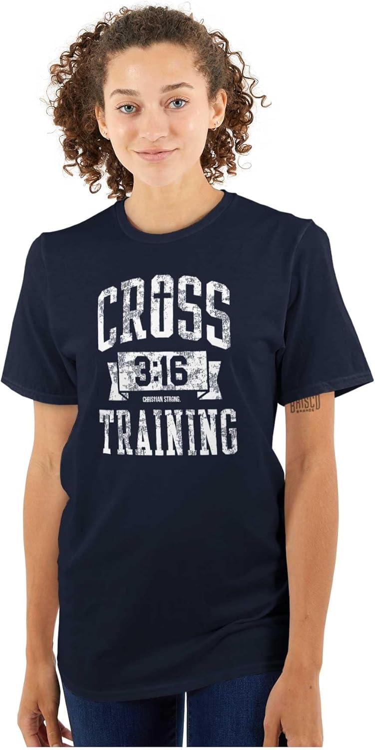 imageBrisco Brands Cross Training 316 Christian Graphic T Shirt Men or WomenNavy