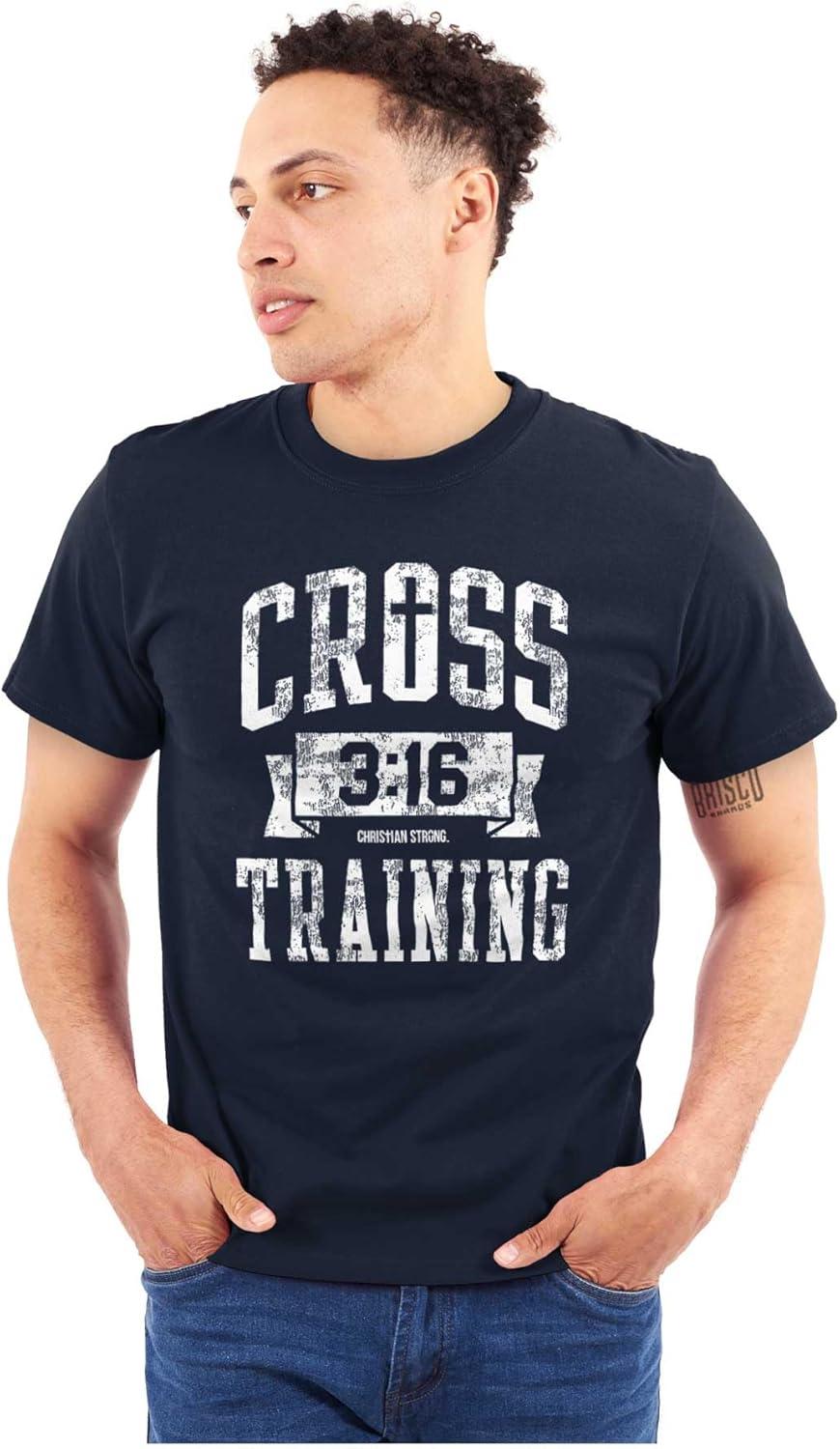 imageBrisco Brands Cross Training 316 Christian Graphic T Shirt Men or WomenNavy