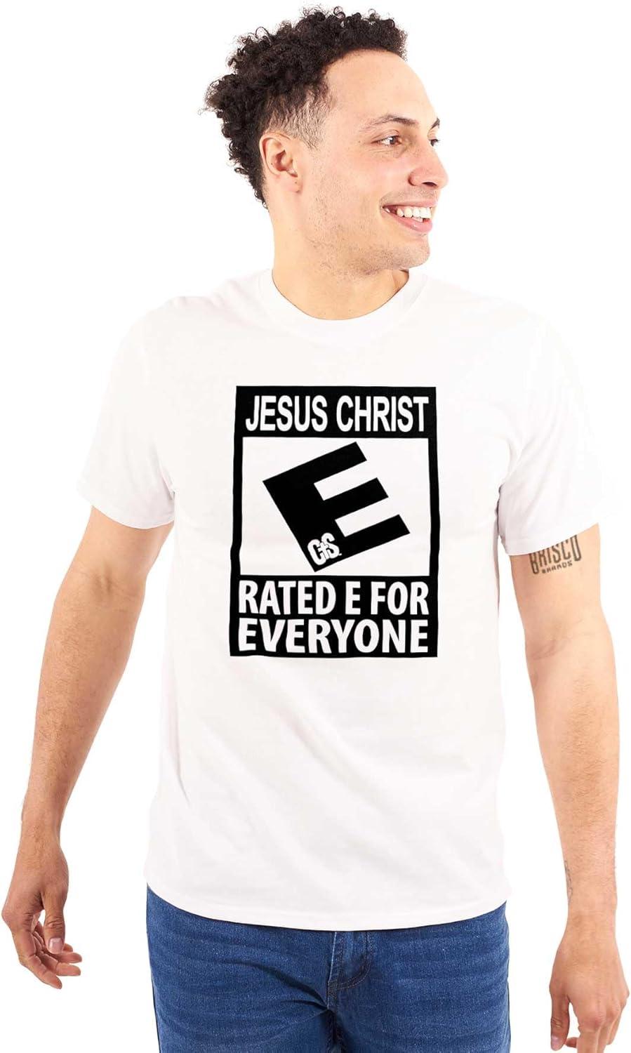 imageBrisco Brands Punny Christian Jesus is for Everyone Graphic T Shirt Men or WomenWhite