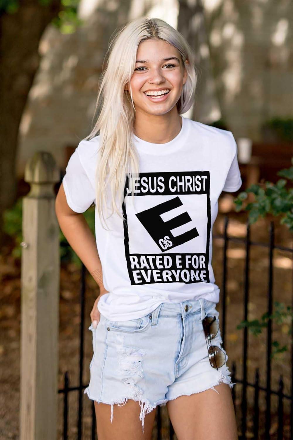 imageBrisco Brands Punny Christian Jesus is for Everyone Graphic T Shirt Men or WomenWhite