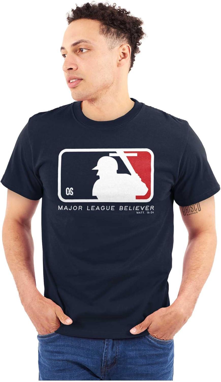 imagePunny Christian Major Believer Cross Graphic T Shirt Men or WomenNavy