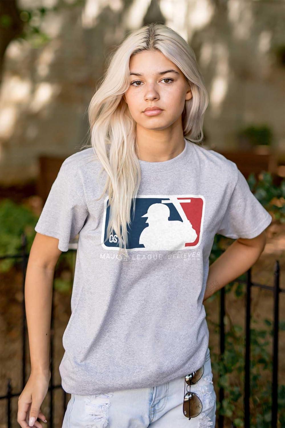 imagePunny Christian Major Believer Cross Graphic T Shirt Men or WomenSport Grey