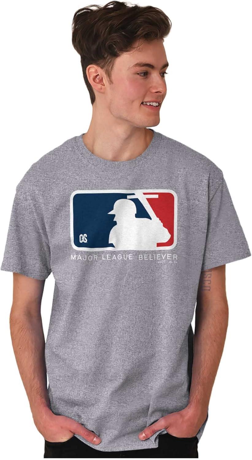 imagePunny Christian Major Believer Cross Graphic T Shirt Men or WomenSport Grey