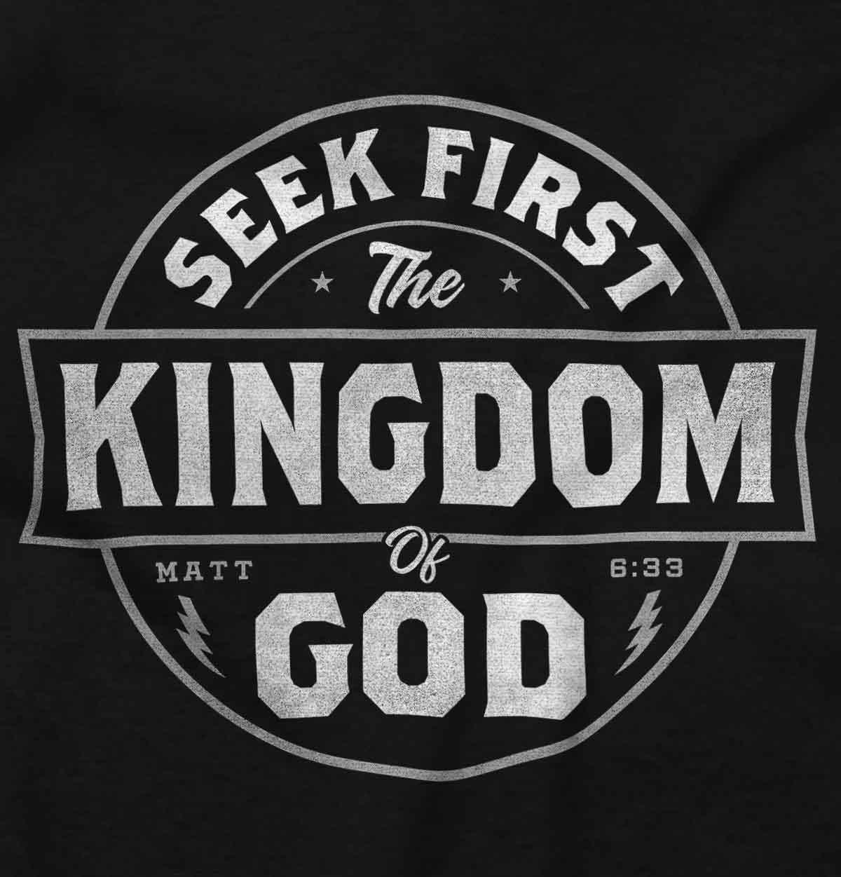 imageSeek Kingdom of God Christian Long Sleeve Tshirt Men WomenBlack