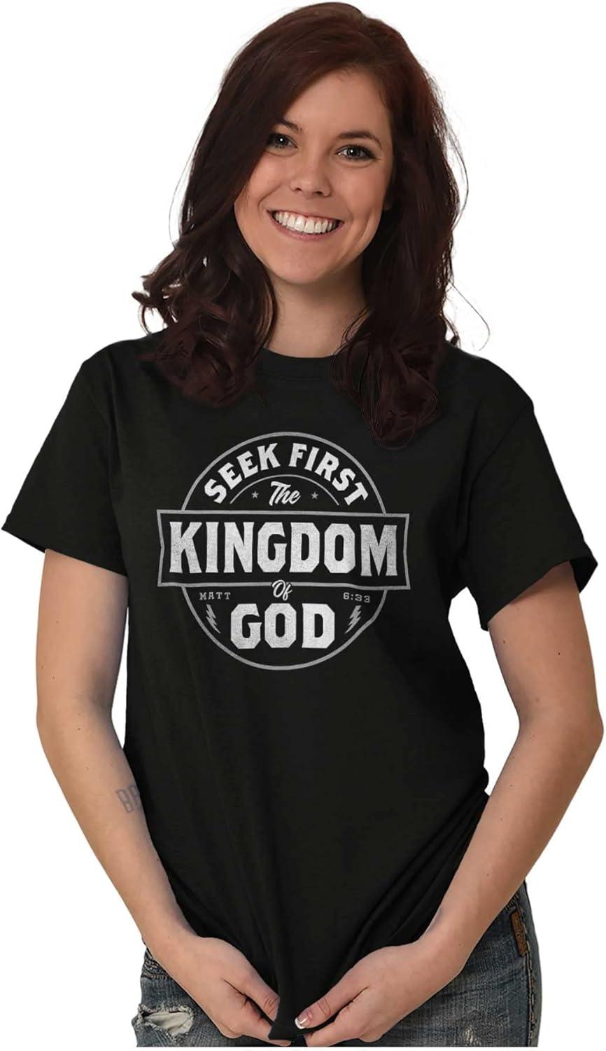 imageSeek Kingdom of God Christian Mens Graphic T Shirt TeesBlack
