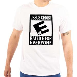Brisco Brands Punny Christian Jesus is for Everyone Graphic T Shirt Men or Women(White)