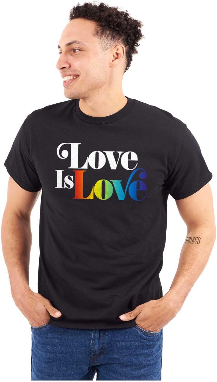 imageLove is Love LGBT Gay Pride Rainbow Graphic T Shirt Men or WomenBlack