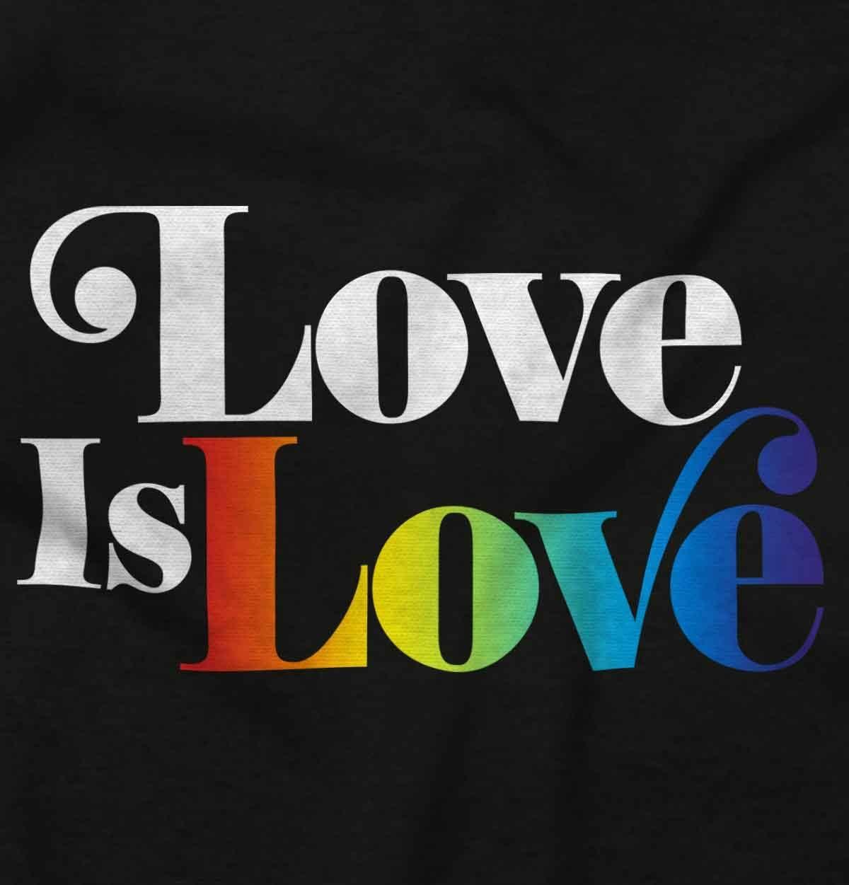 imageLove is Love LGBT Gay Pride Rainbow Graphic T Shirt Men or WomenBlack