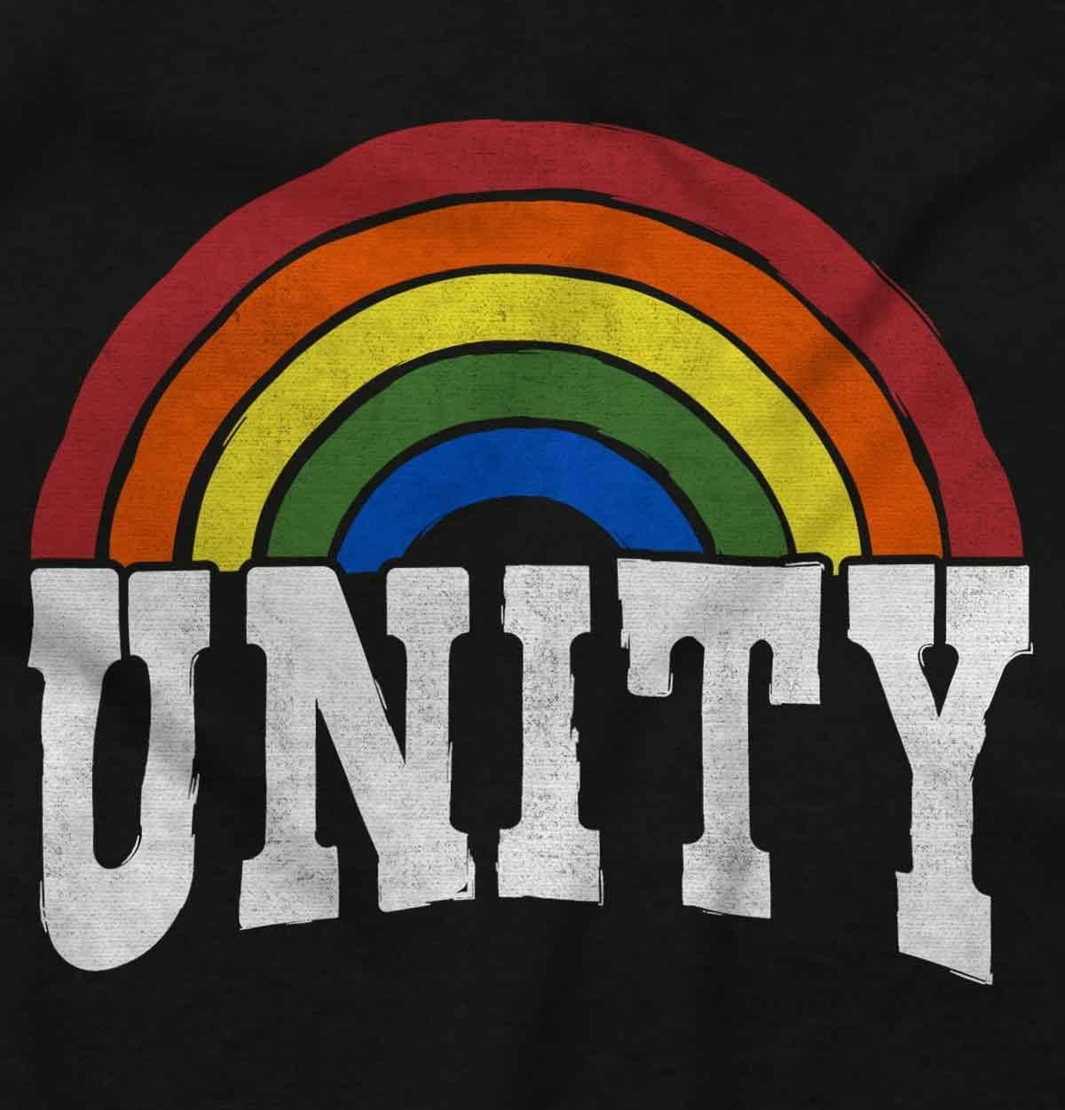 imageUnity Rainbow Social Justice Equality Womens Slim Fit Graphic TeeBlack