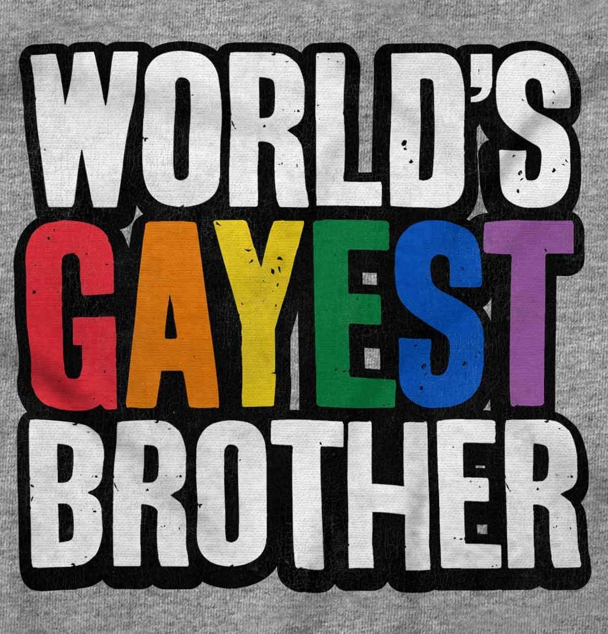 imageWorlds Gayest Brother Sibling Pride Mens Graphic T Shirt TeesSport Grey