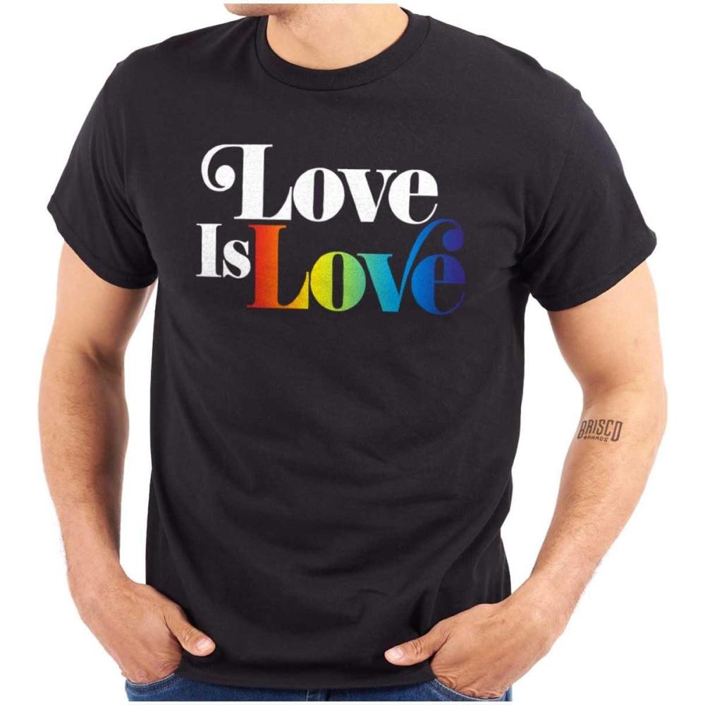 imageLove is Love LGBT Gay Pride Rainbow Graphic T Shirt Men or WomenBlack