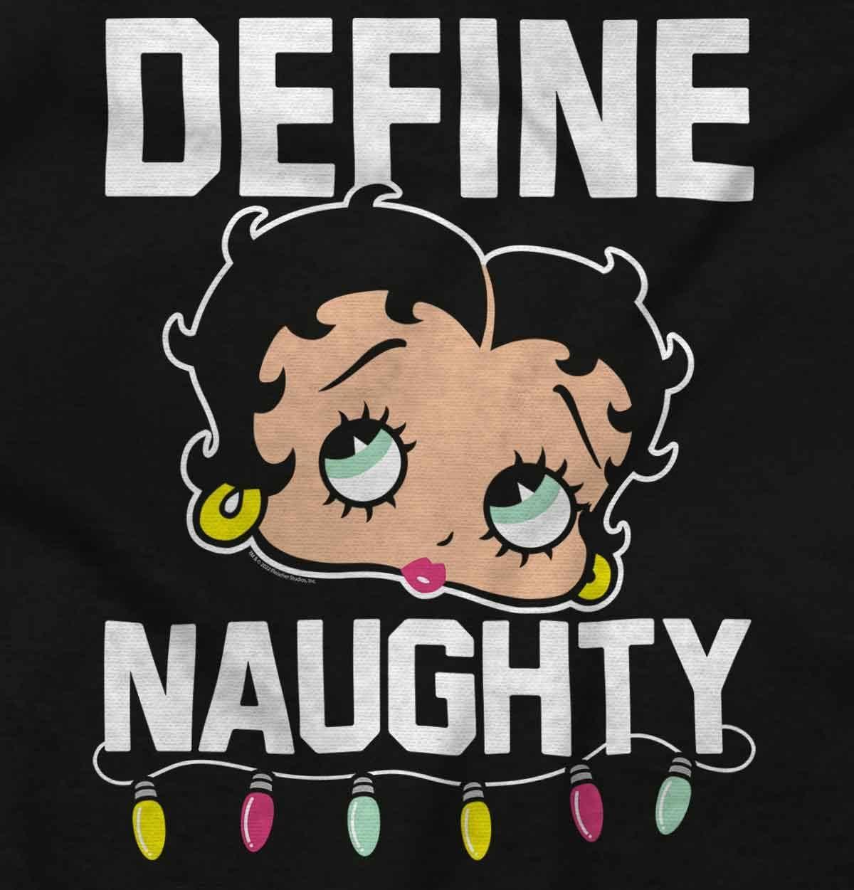 imageBetty Boop Christmas Define Naughty Womens Slim Fit Graphic TeeBlack