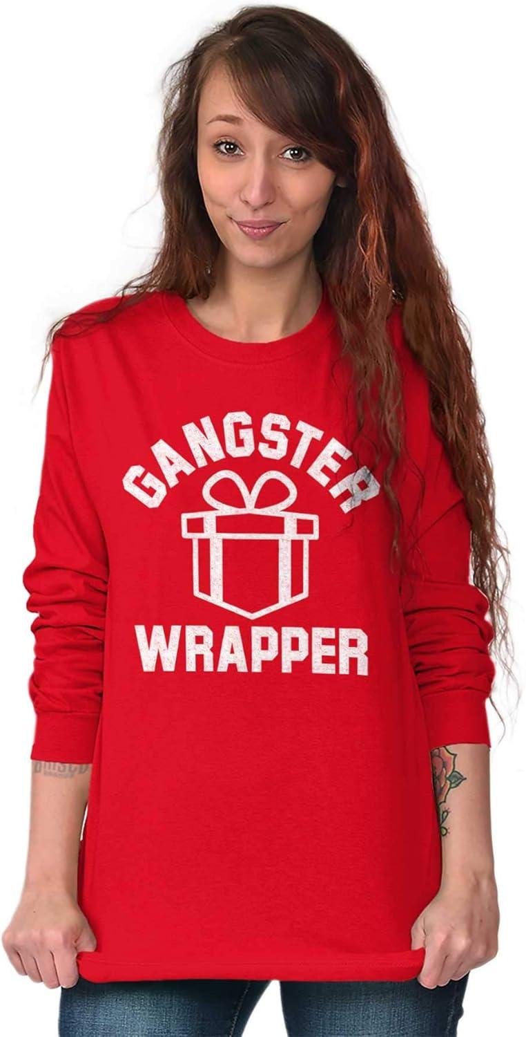 imageBrisco Brands Gangster Wrapper Long Sleeve Tshirt Men WomenRed