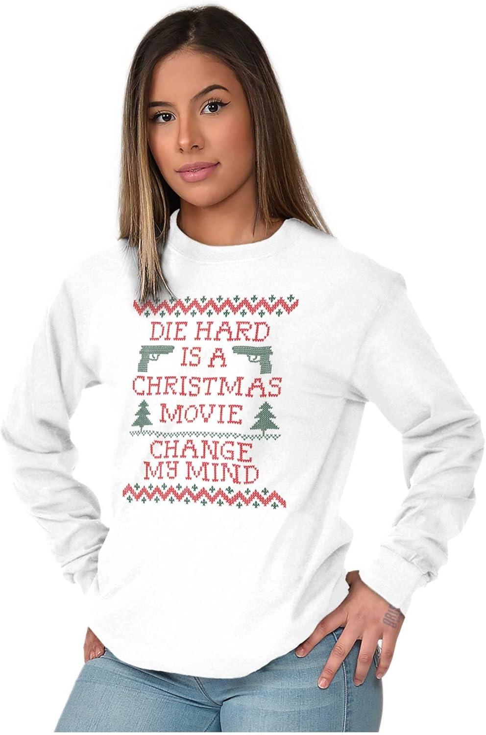 imageChristmas Movie Change My Mind Long Sleeve Tshirt Men WomenWhite