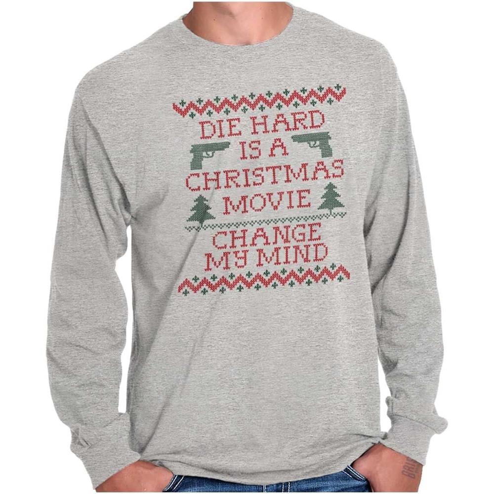 imageChristmas Movie Change My Mind Long Sleeve Tshirt Men WomenSport Grey