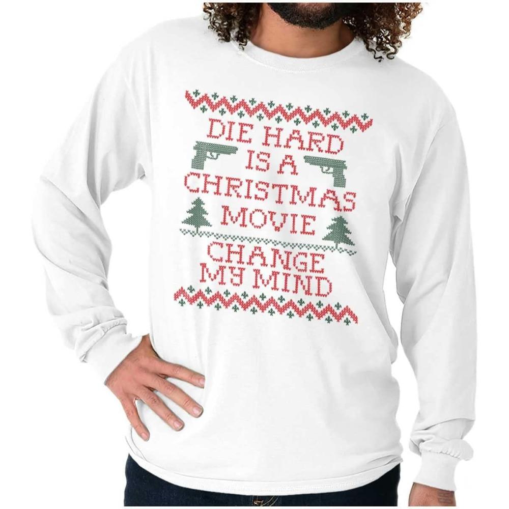 imageChristmas Movie Change My Mind Long Sleeve Tshirt Men WomenWhite