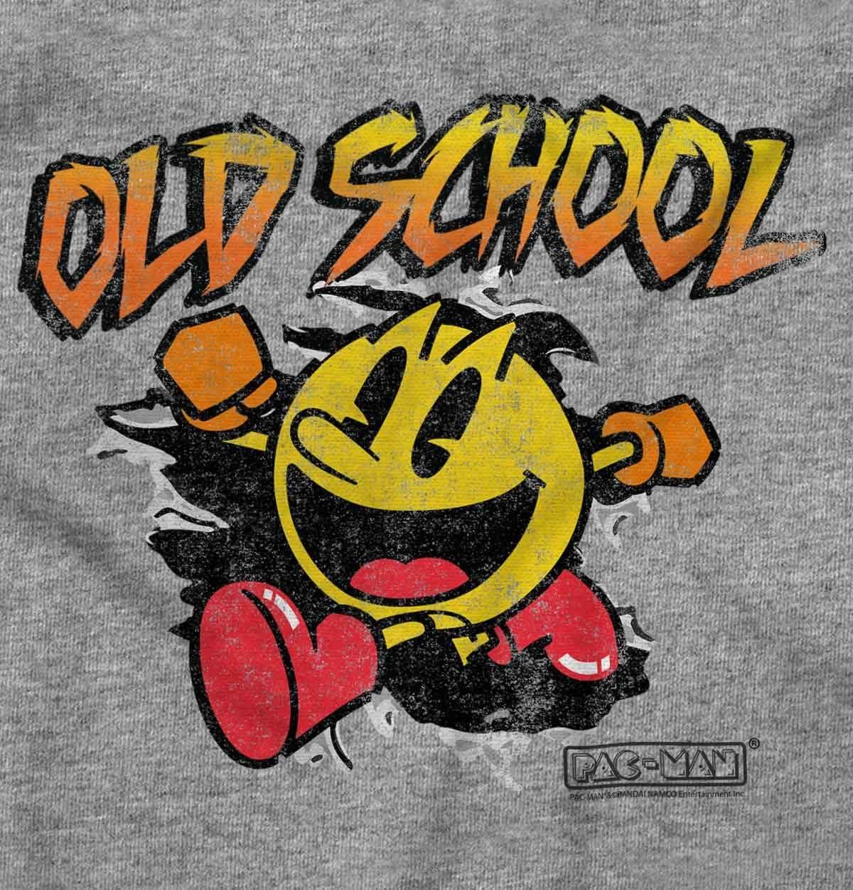 imageBrisco Brands Retro Old School Arcade Game PACMAN Hoodie Sweatshirt Women MenSport Grey