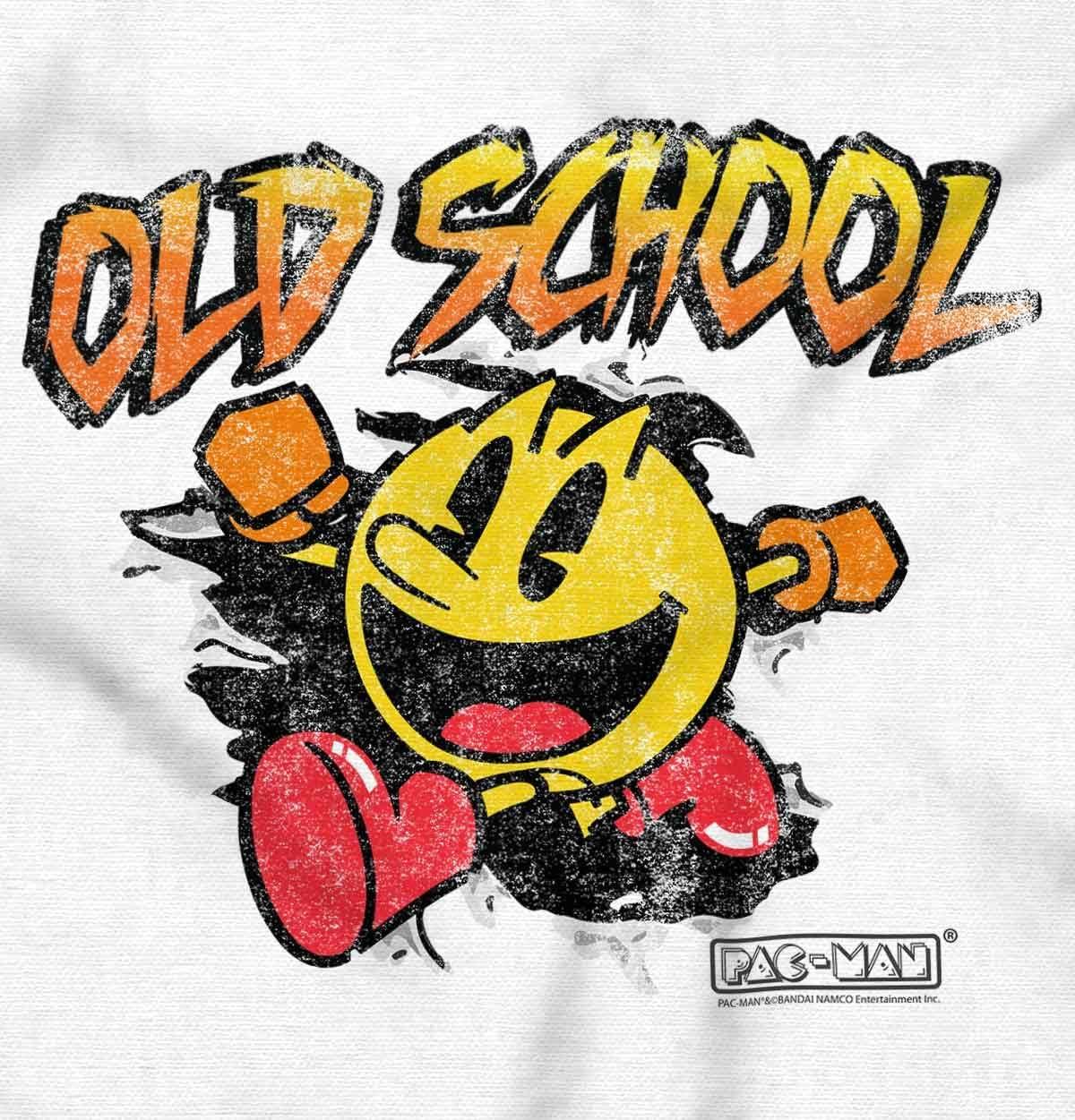 imageBrisco Brands Retro Old School Arcade Game PACMAN Hoodie Sweatshirt Women MenWhite