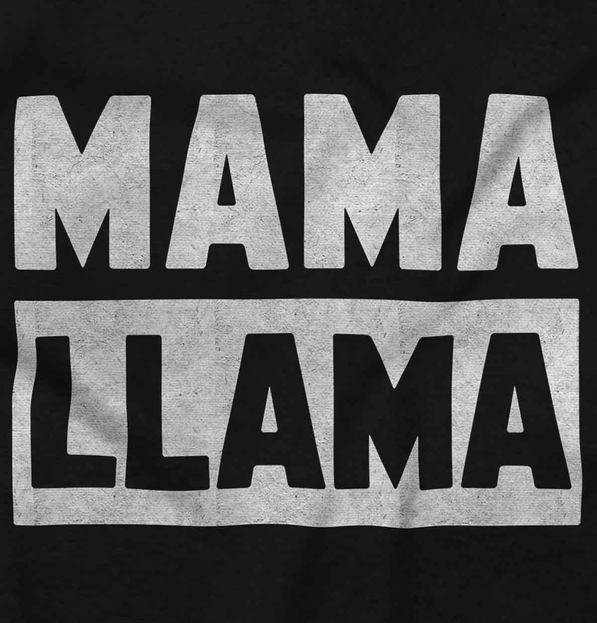imageFunny Mama Llama Mothers Day Pun Womens Graphic T Shirt TeesBlack
