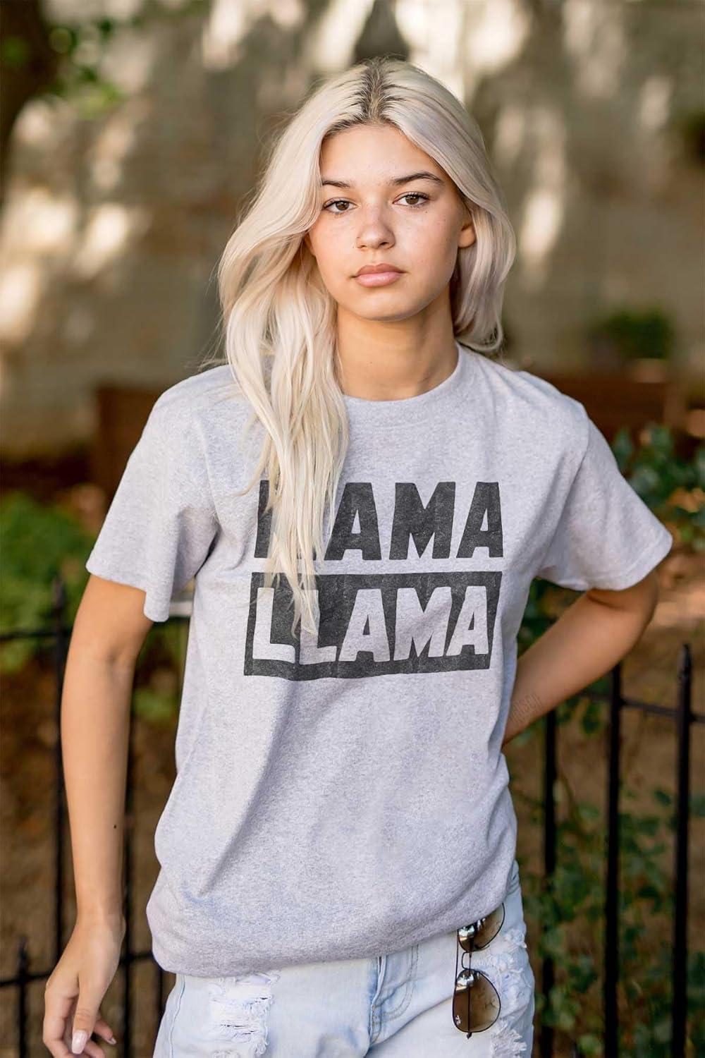 imageFunny Mama Llama Mothers Day Pun Womens Graphic T Shirt TeesSport Grey