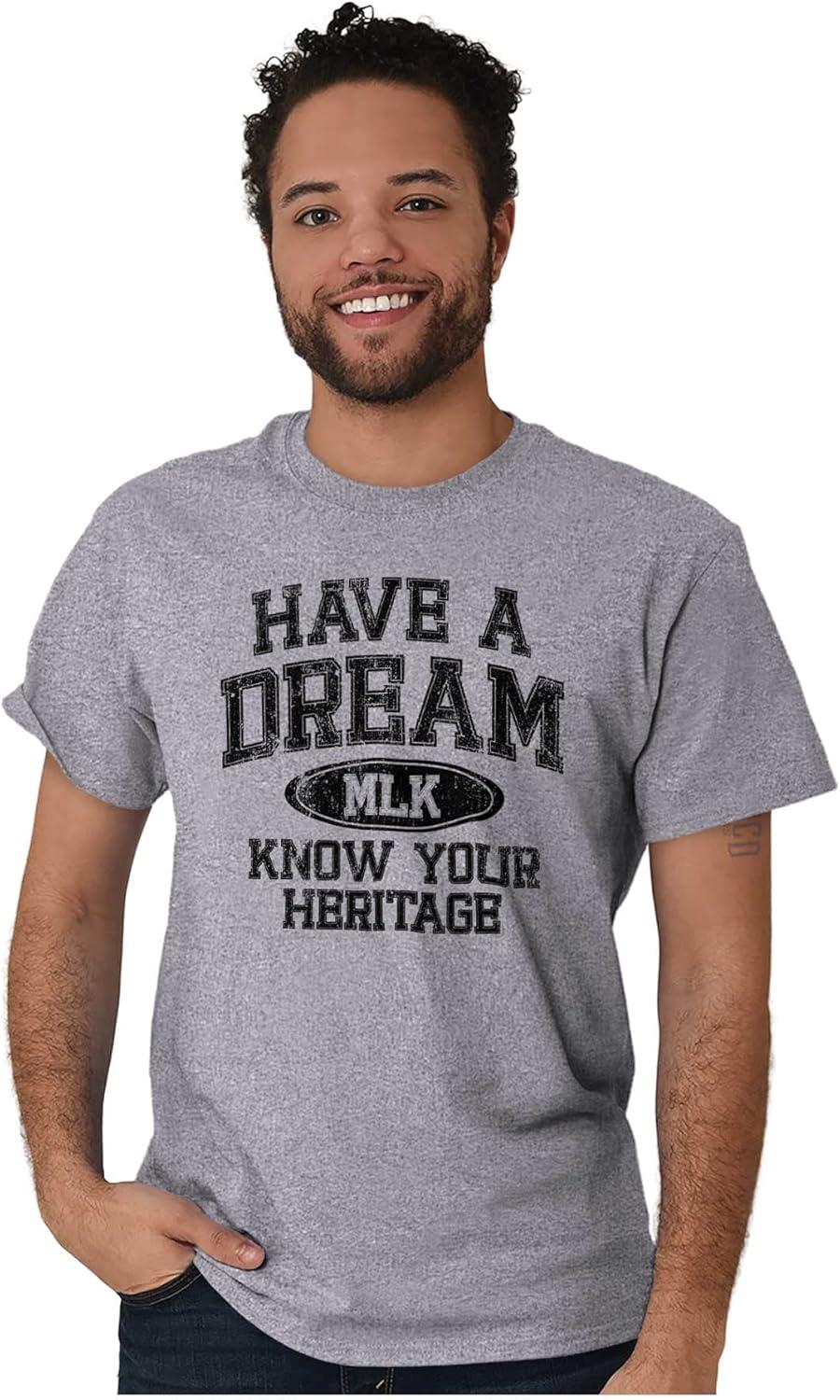 imageBrisco Brands Have a Dream MLK Black History Pride Graphic T Shirt Men or WomenSport Grey