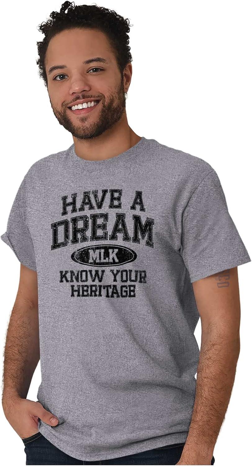 imageBrisco Brands Have a Dream MLK Black History Pride Graphic T Shirt Men or WomenSport Grey