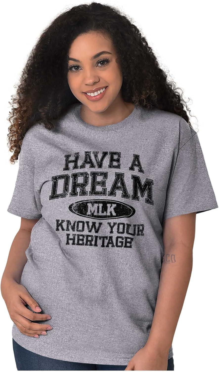 imageBrisco Brands Have a Dream MLK Black History Pride Graphic T Shirt Men or WomenSport Grey