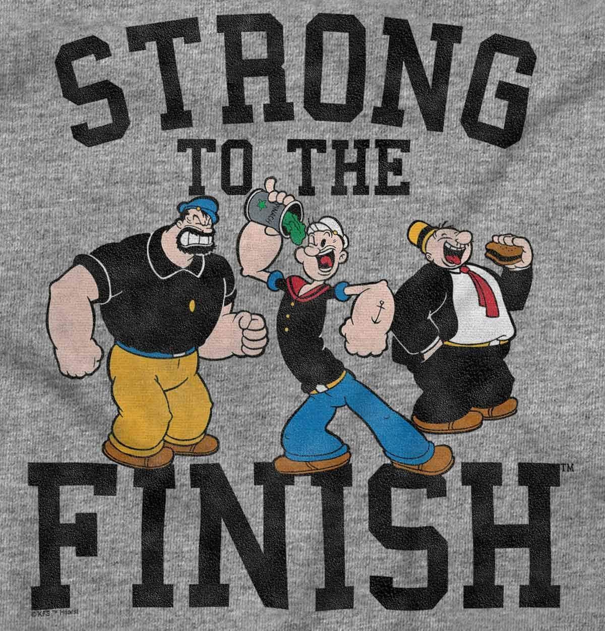 imageBrisco Brands Popeye And Crew Strong To The Finish Sweatshirt for Men or WomenSport Grey