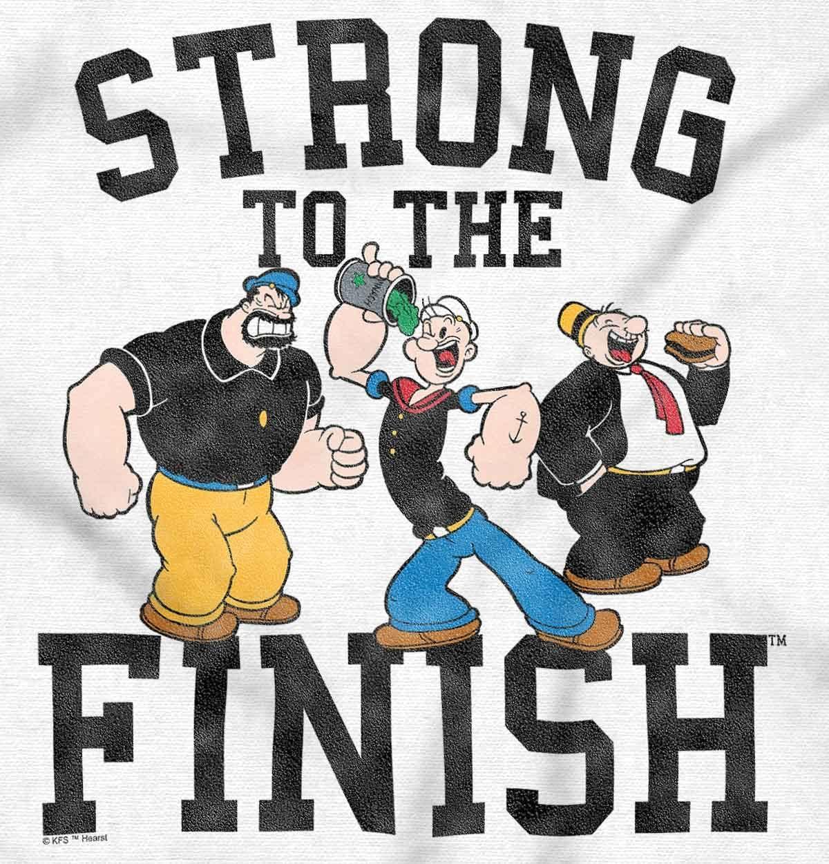 imageBrisco Brands Popeye And Crew Strong To The Finish Sweatshirt for Men or WomenWhite
