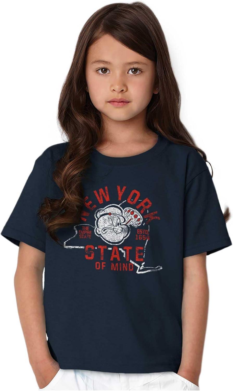 imageBrisco Brands Popeye Cartoon American States Crewneck T Shirts Boy GirlNew York