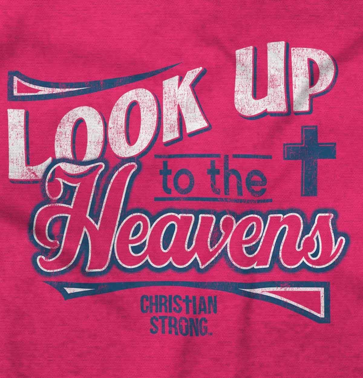 imageChristian Strong Look Up To The Heavens Religious Hoodie Sweatshirt Women Heliconia