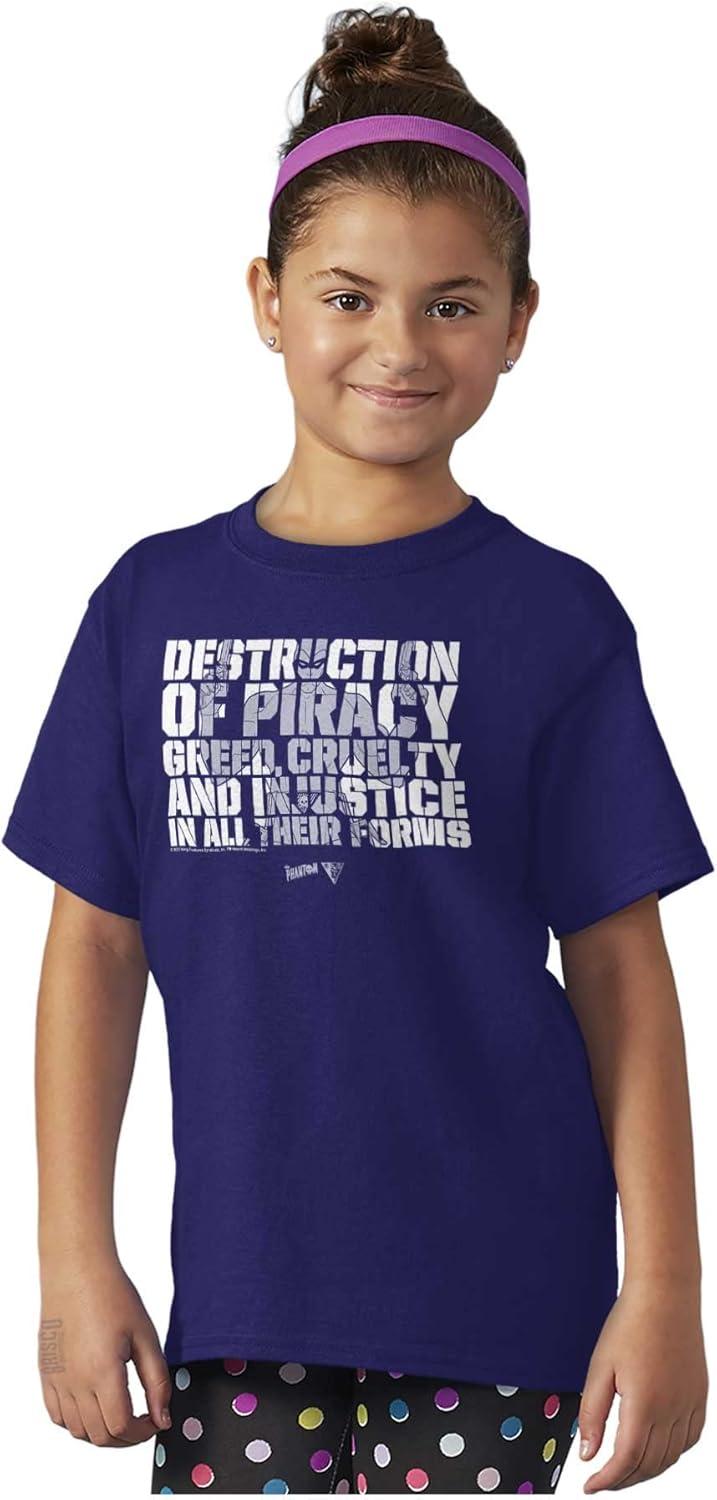 imageThe Phantom Superhero Motto Crewneck T Shirts Boy GirlPurple