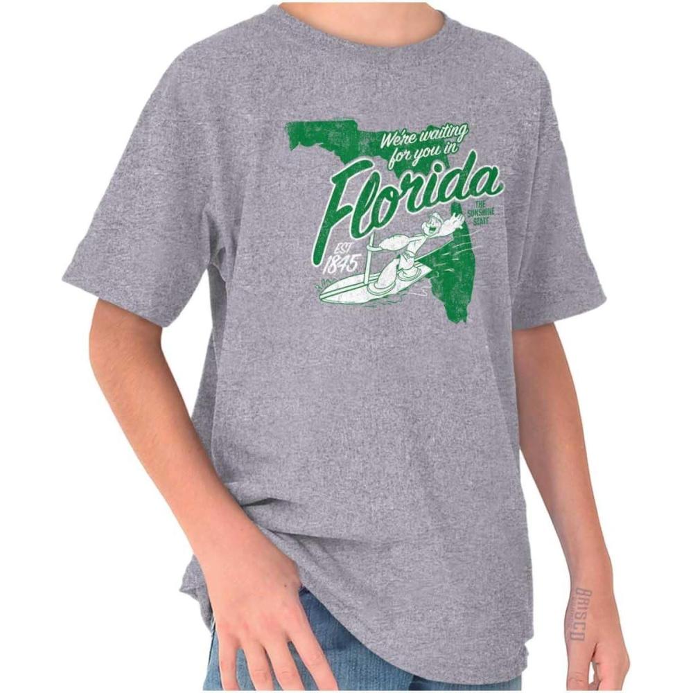 imageBrisco Brands Popeye Cartoon American States Crewneck T Shirts Boy GirlFlorida