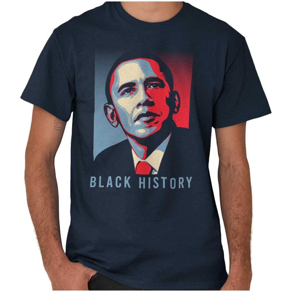 imageBrisco Brands President Barack Obama Black History Graphic T Shirt Men or WomenNavy