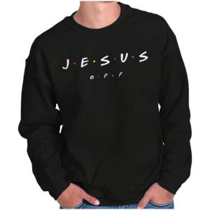 Jesus BFF Christian Cross Bible Sweatshirt for Men or Women(Black)