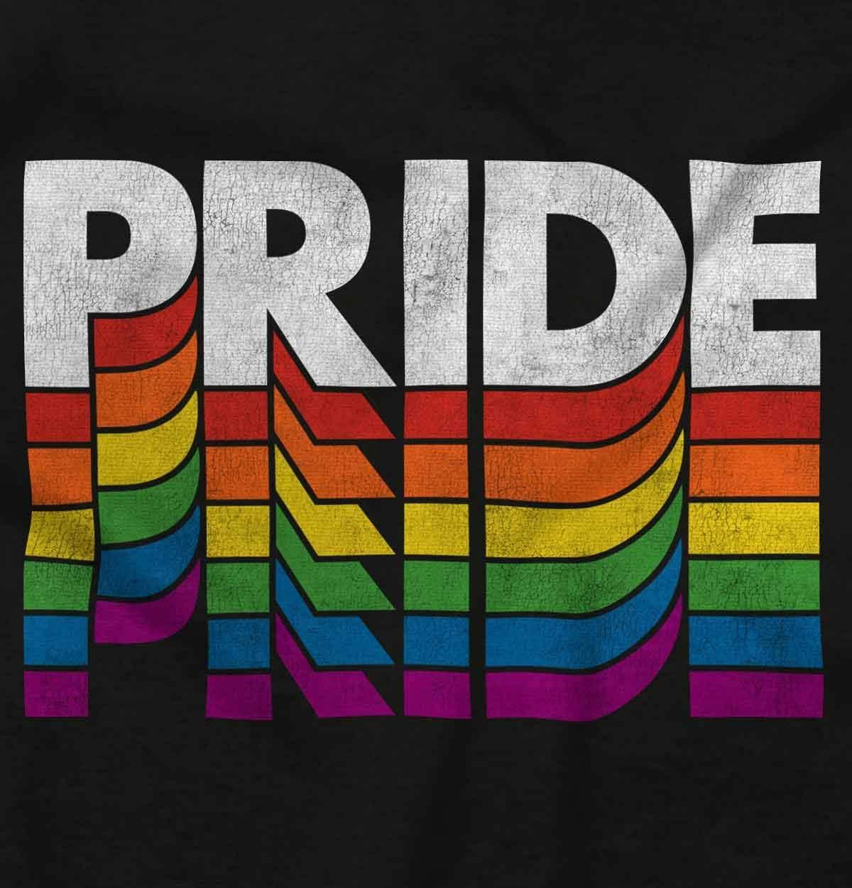 imageBrisco Brands Pride LGBTQ Rainbow Queer Equality Hoodie Sweatshirt Women MenBlack