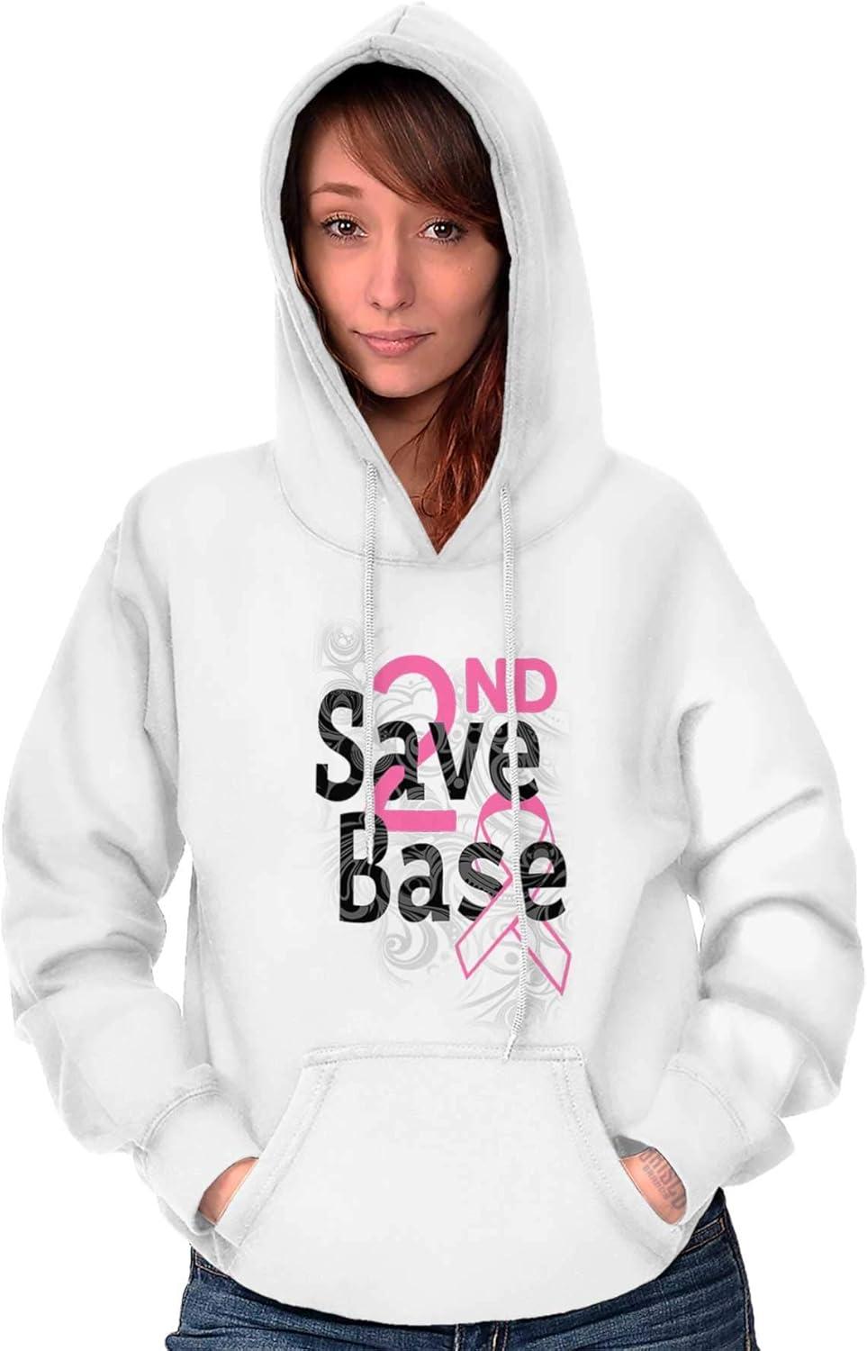 imageClassic Teaze 2nd Save Base Breast Cancer Warrior Hoodie Sweatshirt WomenWhite