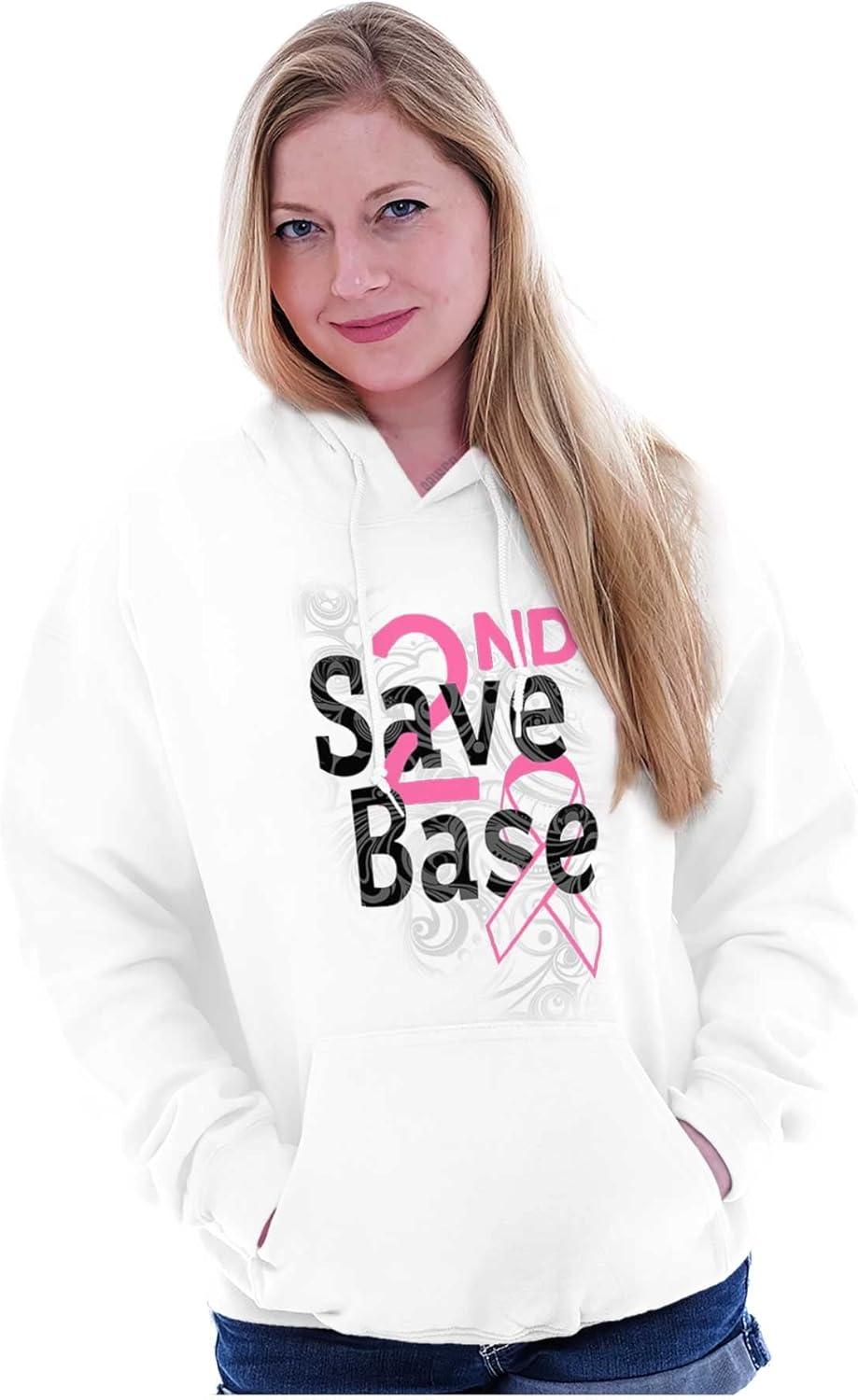 imageClassic Teaze 2nd Save Base Breast Cancer Warrior Hoodie Sweatshirt WomenWhite