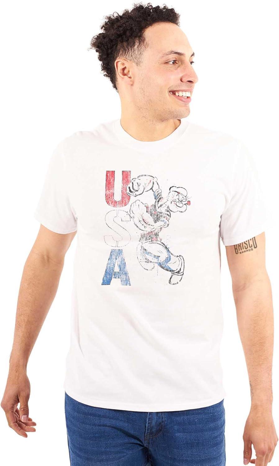 imagePopeye The Sailor Man USA Patriot Graphic T Shirt Men or WomenWhite