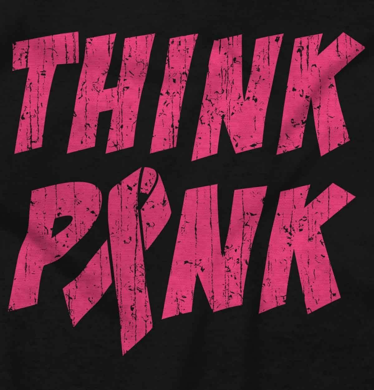 imageThink Pink Breast Cancer Awareness Womens Graphic T Shirt TeesBlack