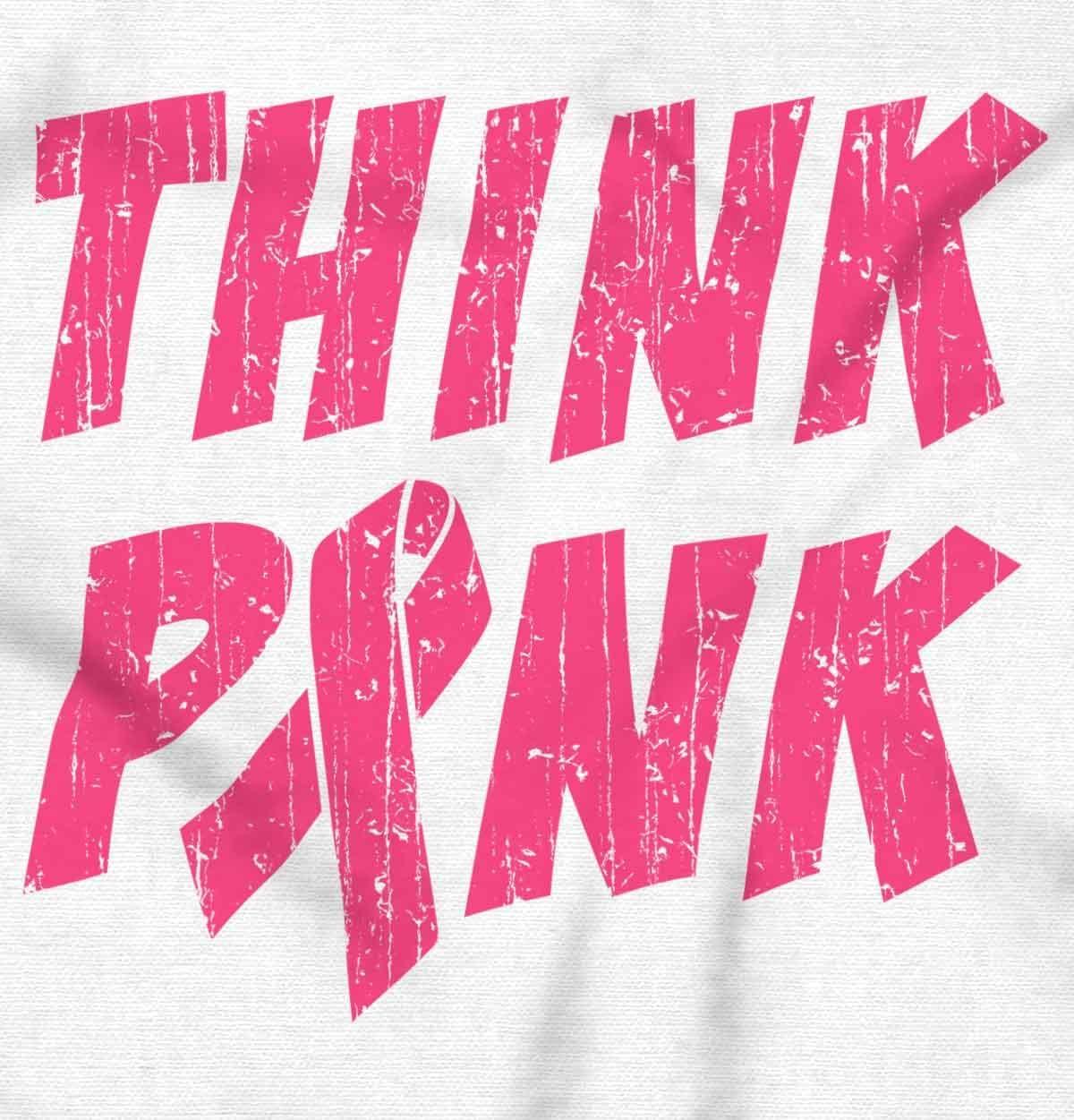 imageThink Pink Breast Cancer Awareness Womens Graphic T Shirt TeesWhite