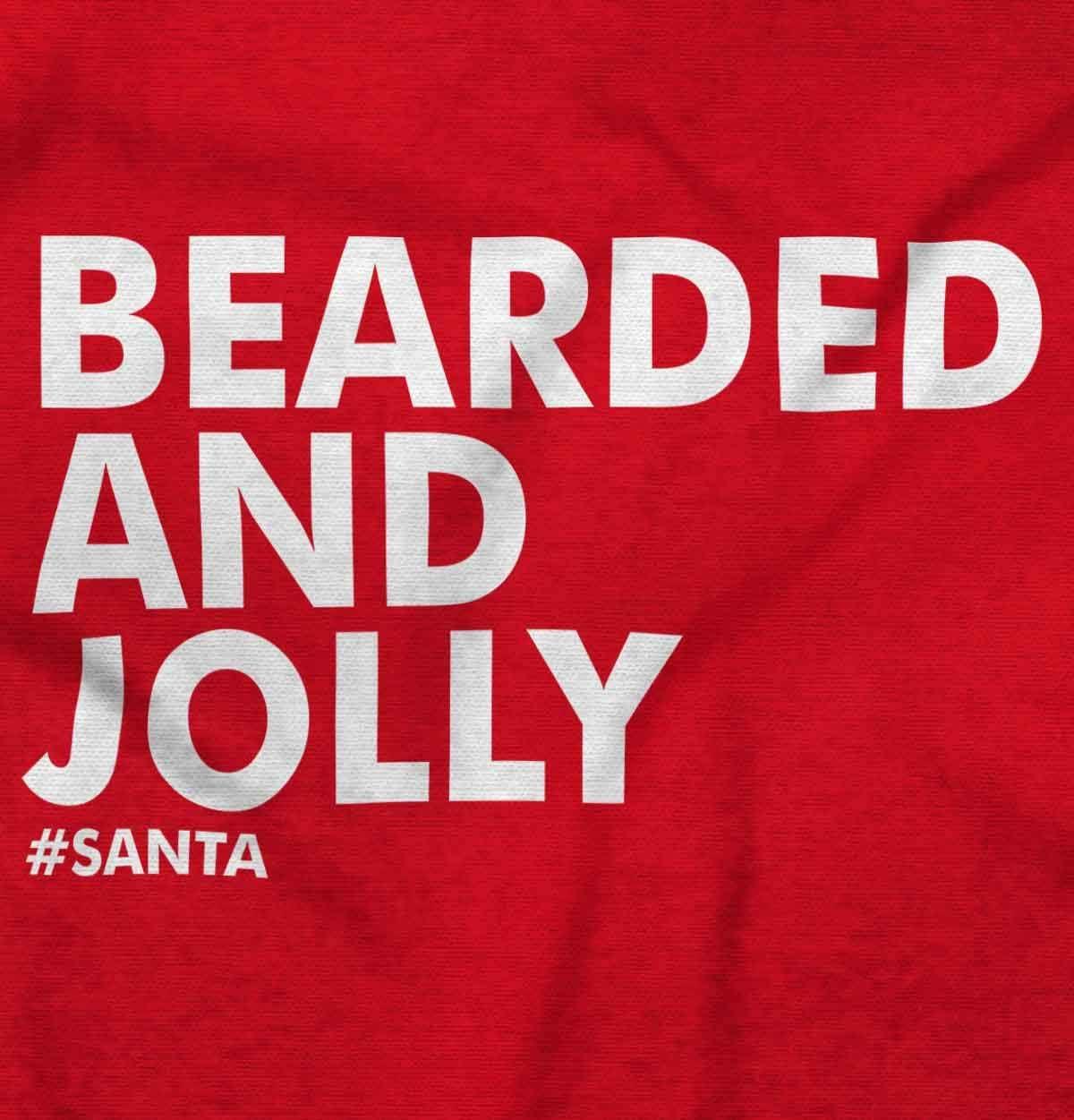 imageBrisco Brands Xmas Bearded and Jolly Hashtag Santa Mens Graphic T Shirt TeesRed
