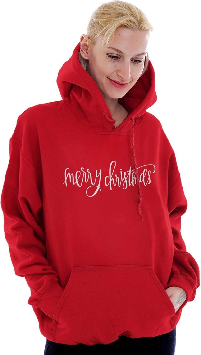 imageBrisco Brands Xmas Merry Christmas Greetings Hoodie Sweatshirt WomenRed